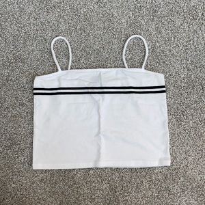 black and white crop top